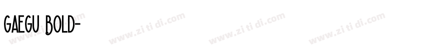 Gaegu Bold字体转换